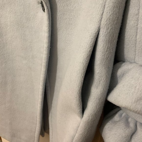 Club Monaco Light Blue Ruffled Sleeves Coat - Picture 6 of 13